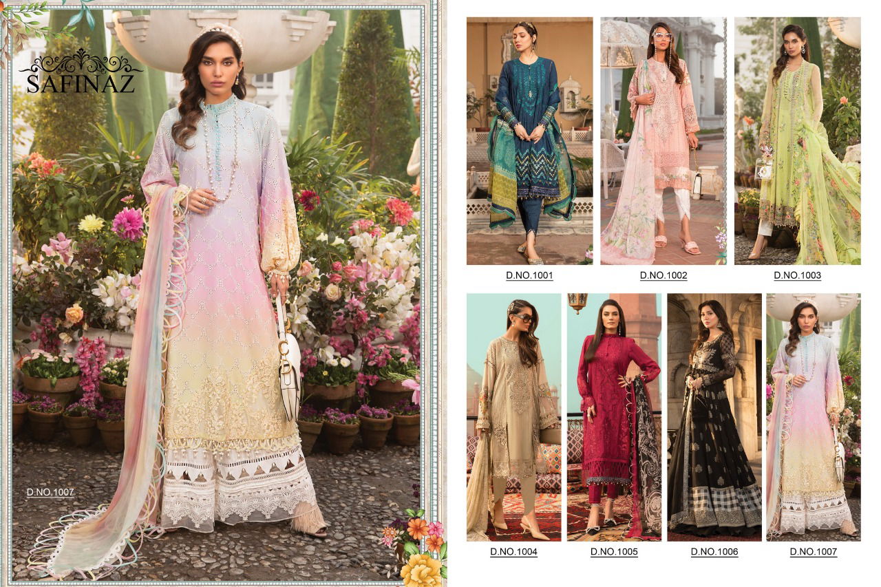 Safinaz Maria B 9 Latest Designer Festive Wear Lawn Cotton Embroidery Pakistani Salwar Kameez
